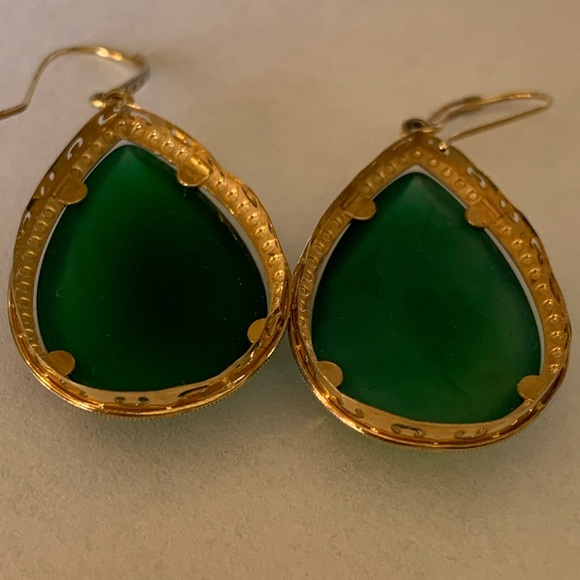 Jadeita gold and diamond earrings - Picture 4 of 8